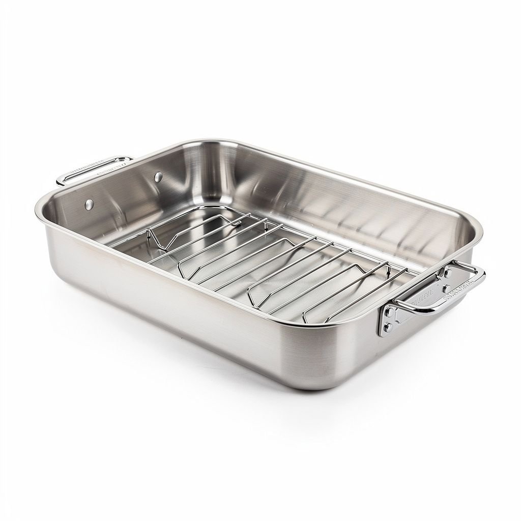 Stainless Steel Roasting Pan with V-Rack