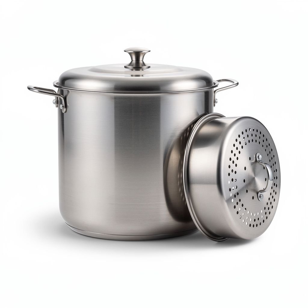 Stainless Steel Stockpot with Steamer Insert, 8 Quart