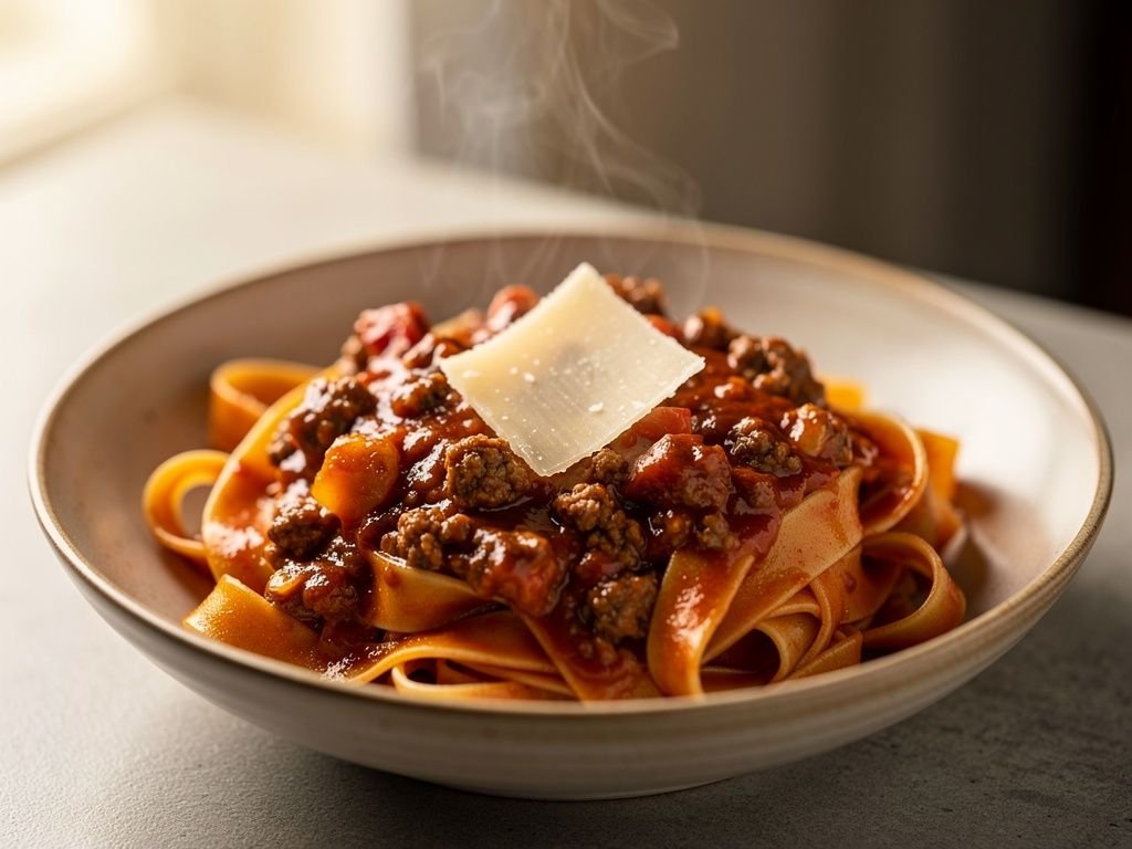 Classic Beef Bolognese with Tagliatelle