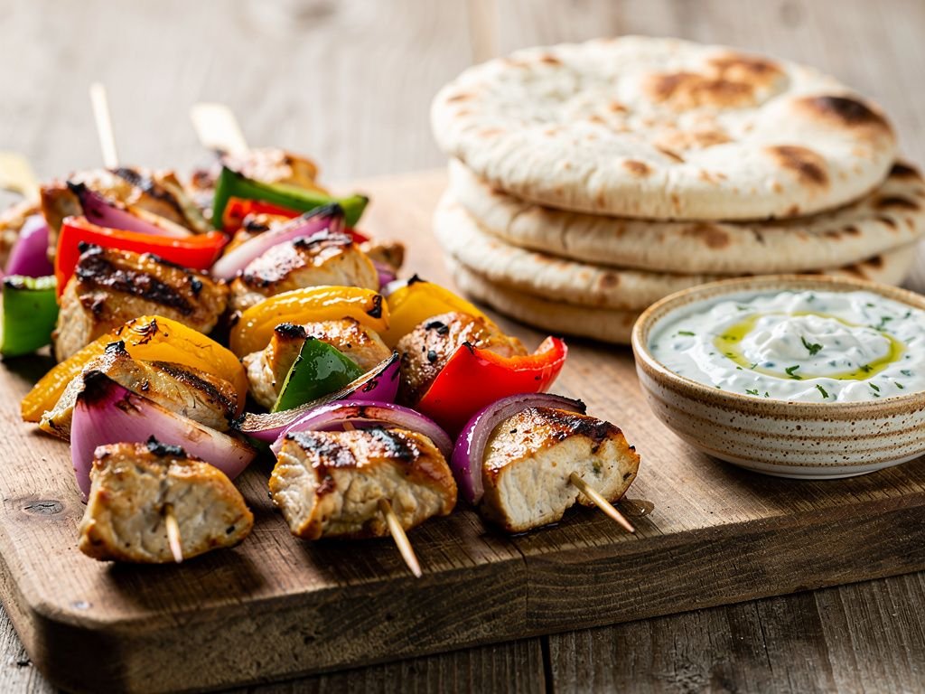 Greek Chicken Souvlaki Skewers