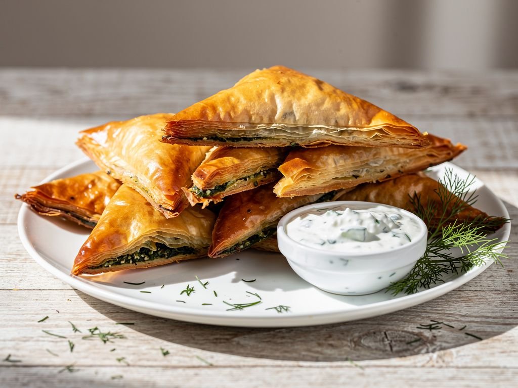 Greek Spanakopita Triangles