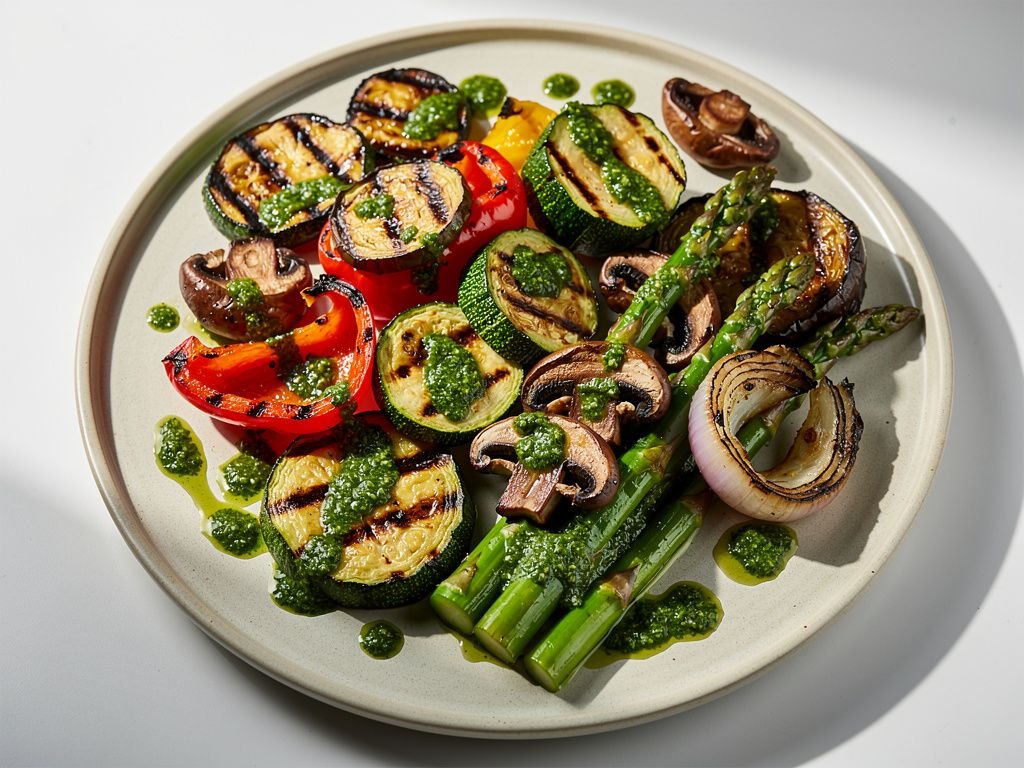 Grilled Vegetable Platter with Chimichurri