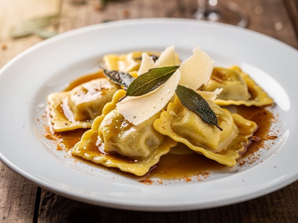 Homemade Cheese Ravioli with Sage Butter