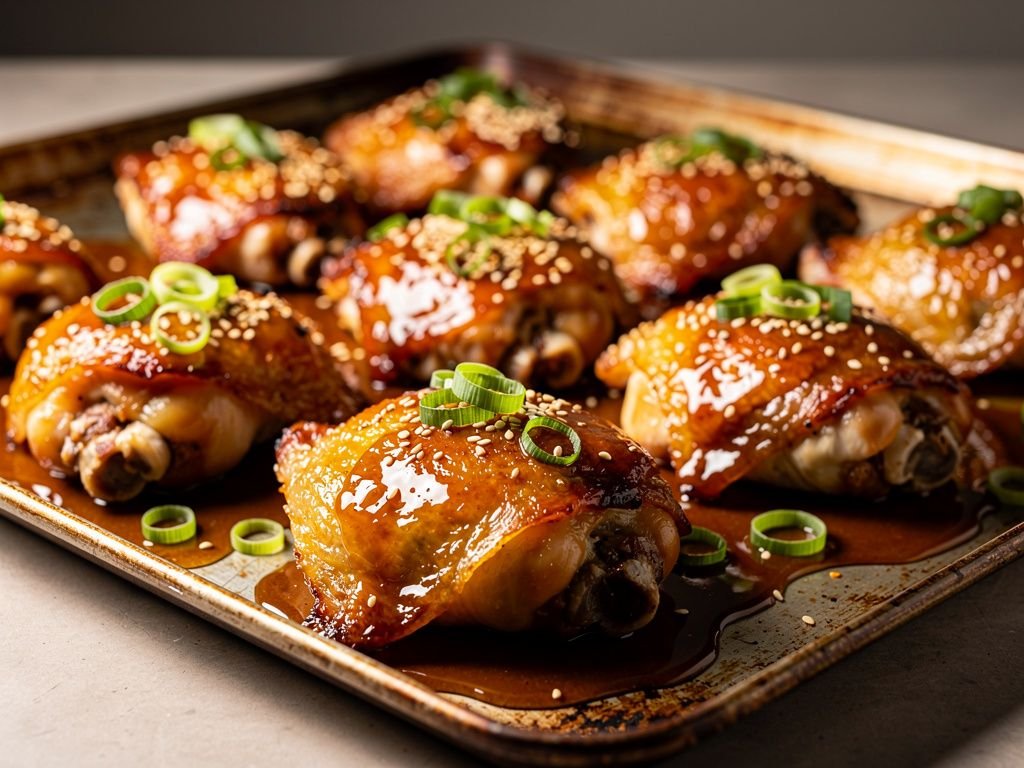 Honey Garlic Baked Chicken Thighs