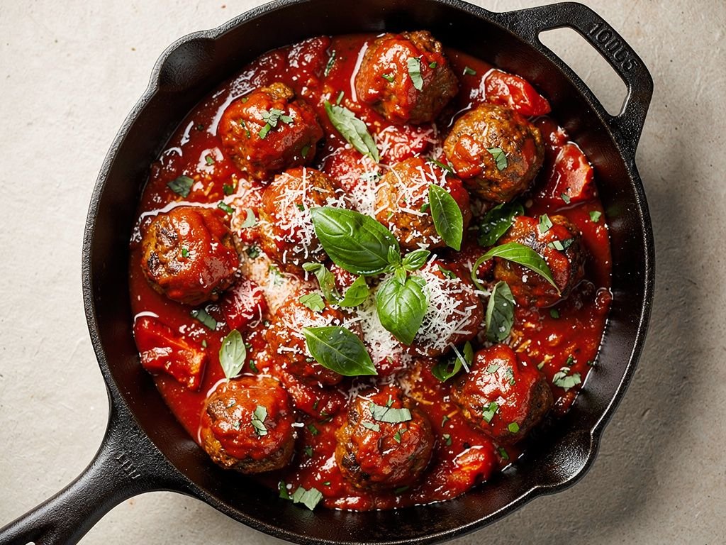 Italian Beef Meatballs in Tomato Sauce