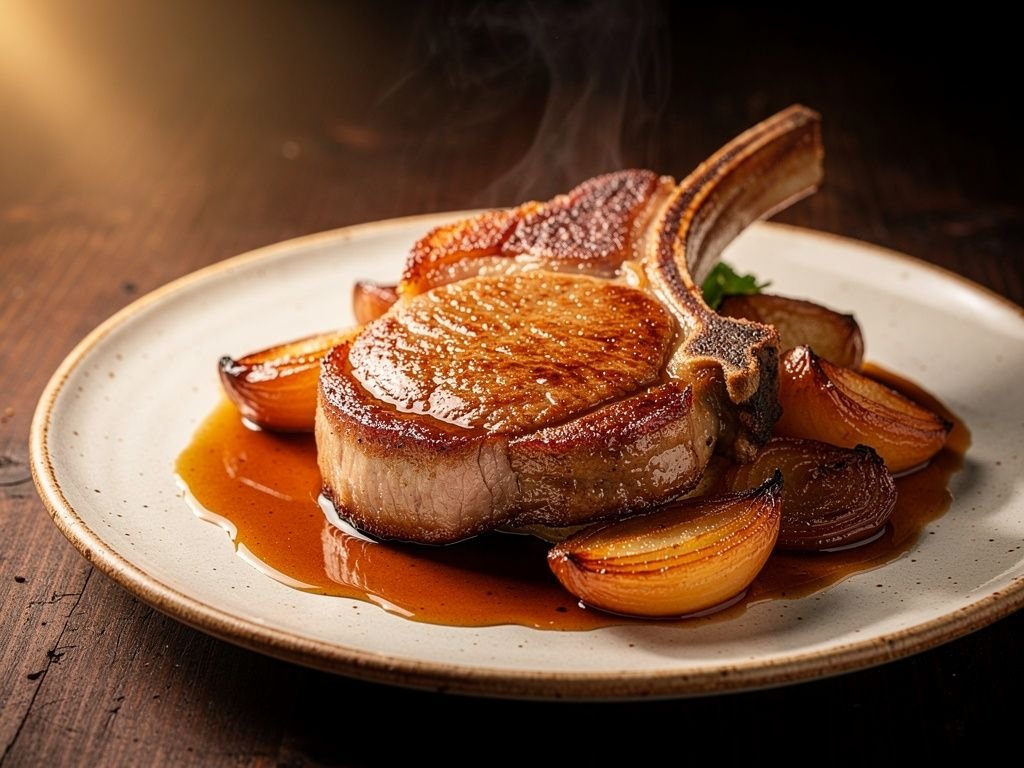 Pan-Seared Pork Chops with Apples