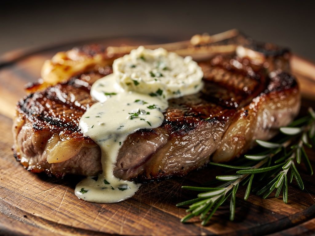 Pan-Seared Ribeye Steak with Garlic Herb Butter