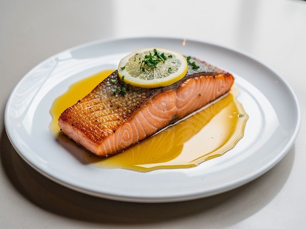 Pan-Seared Salmon with Lemon Butter Sauce