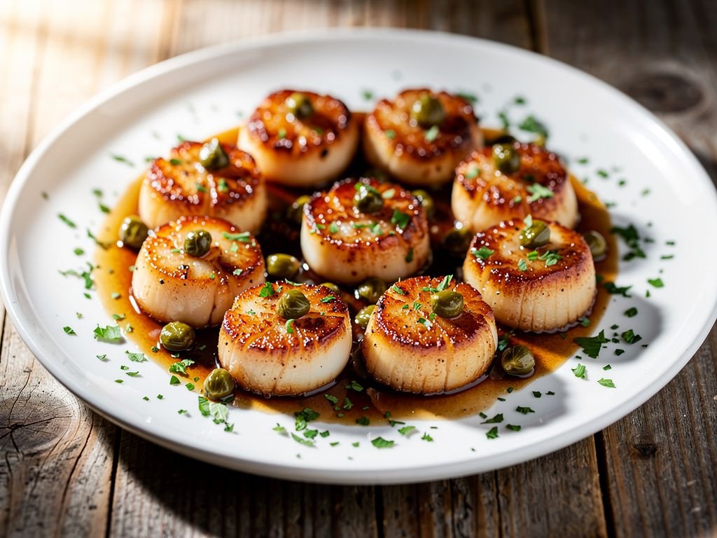 Pan-Seared Scallops with Brown Butter and Capers