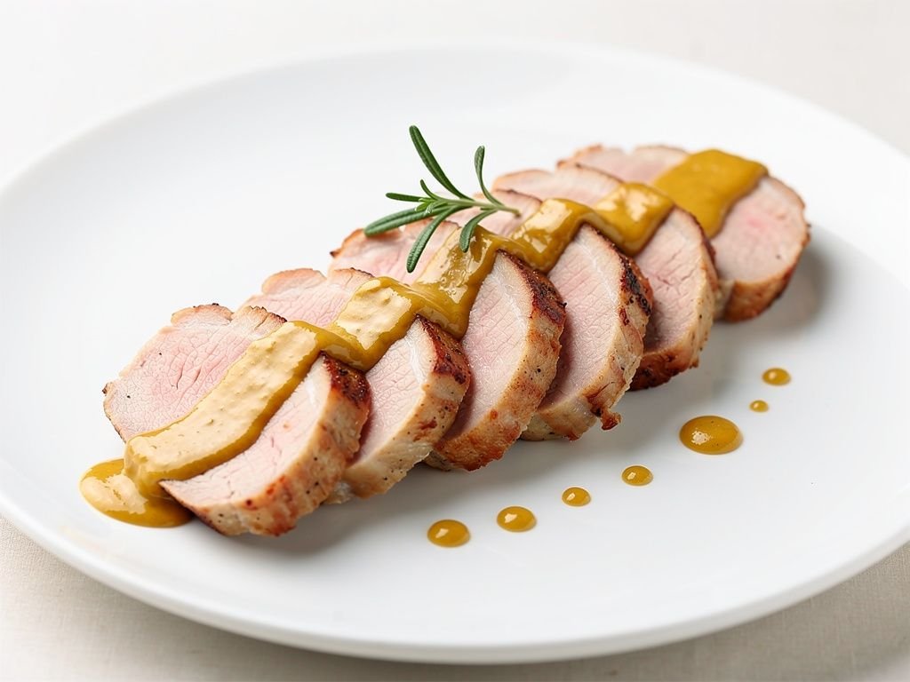 Roasted Pork Tenderloin with Mustard Glaze