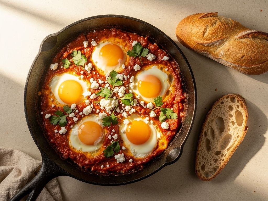 Shakshuka: Eggs Poached in Spiced Tomato Sauce