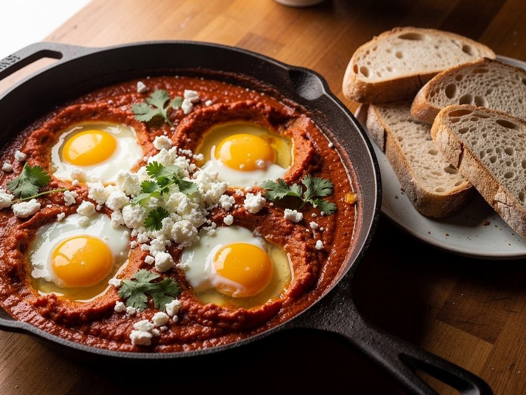 Shakshuka (Eggs Poached in Spiced Tomato Sauce)