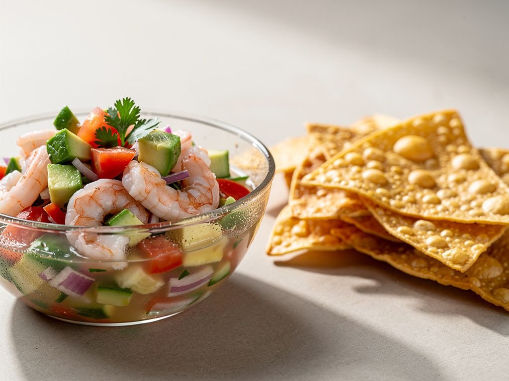 Shrimp Ceviche with Lime and Avocado