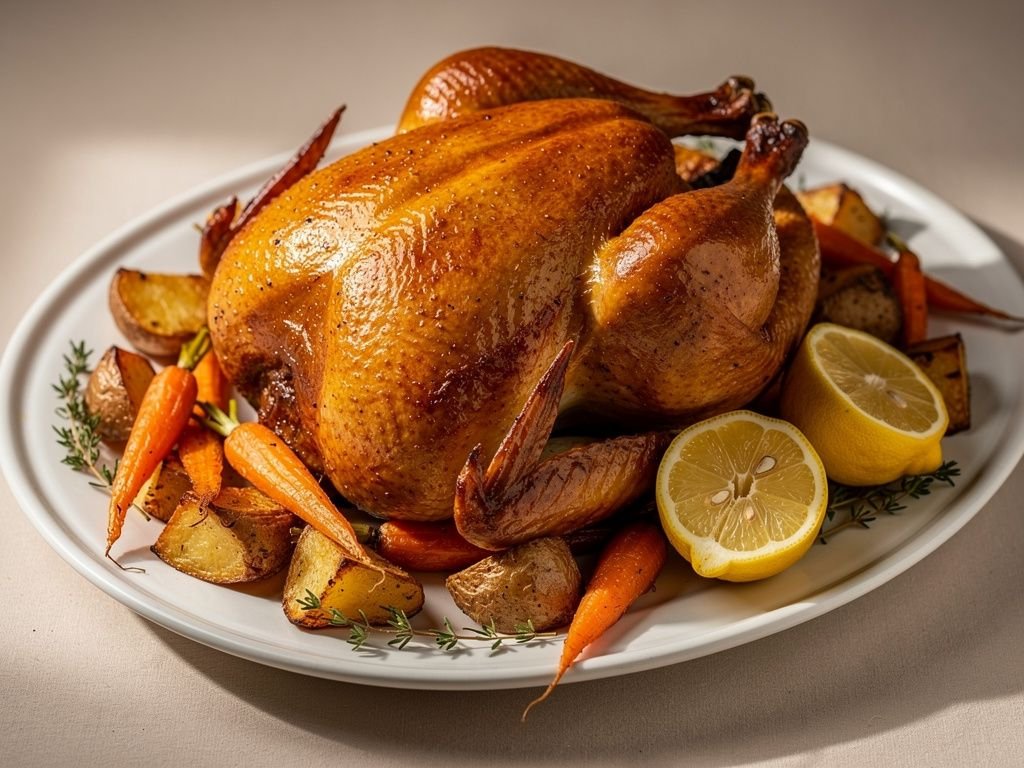 Simple Roast Chicken with Lemon and Herbs