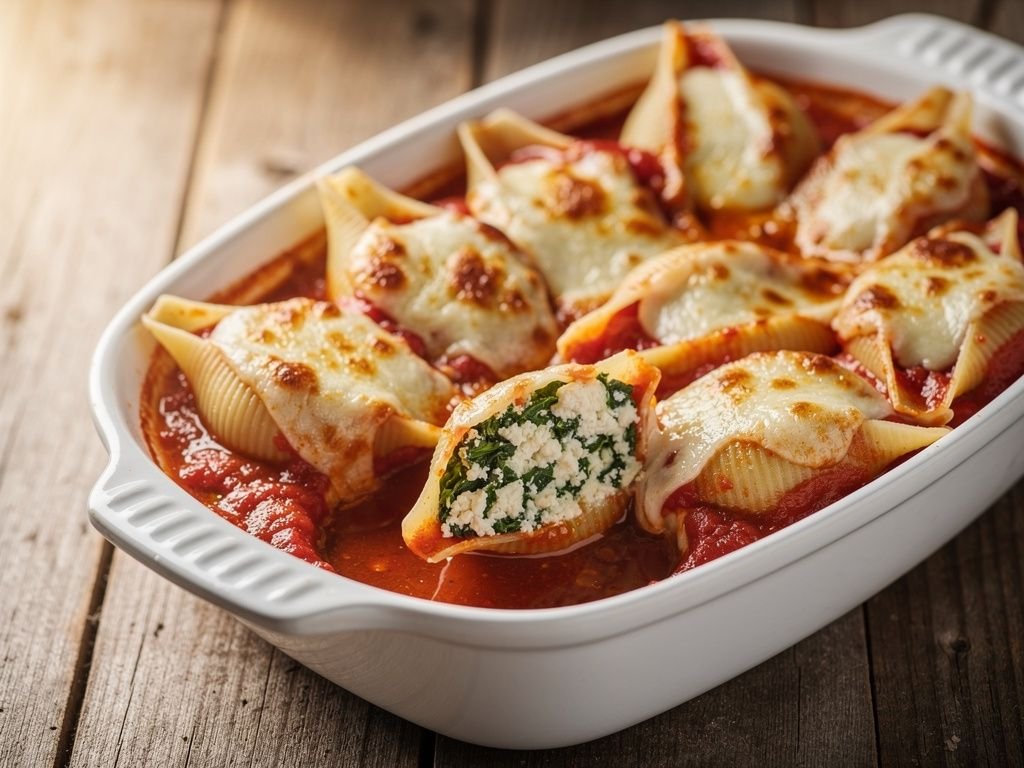Spinach and Ricotta Stuffed Shells