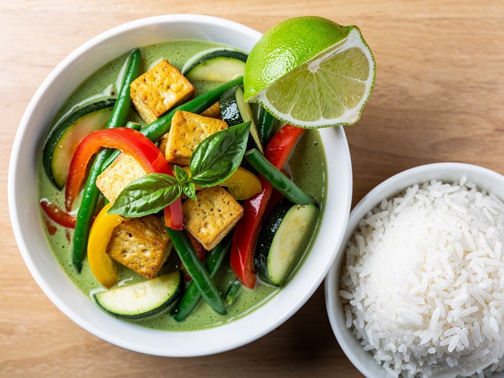 Thai Green Curry with Tofu and Vegetables