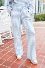 Striped Patch French Terry Pant