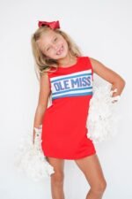 Girls' Scarlet Imprecipe Striped Cheer Dress