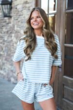Striped Patch French Terry Short - Image 19