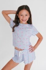 Girls' Ribbed Pajama Top - Image 3