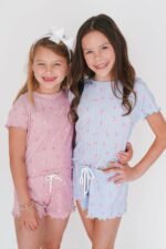 Girls' Ribbed Pajama Top